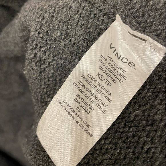 Vince dark gray wool and cashmere duster sweater - Picture 3 of 5